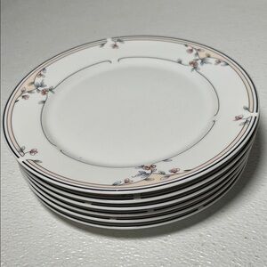 VIntage 80's Princess House Heritage Blossom Dinner Plates Set 6 Made Japan